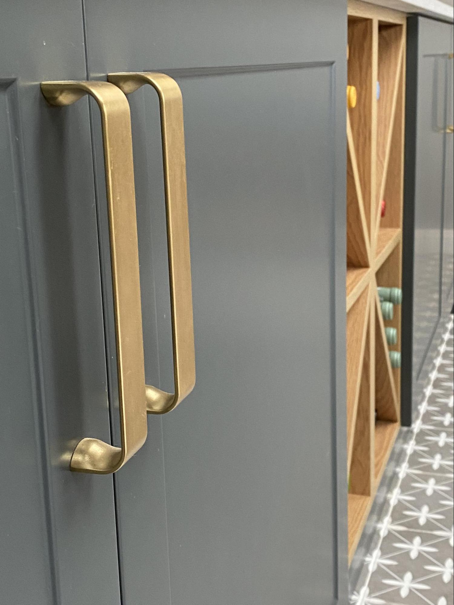 Kitchen with bottle storage